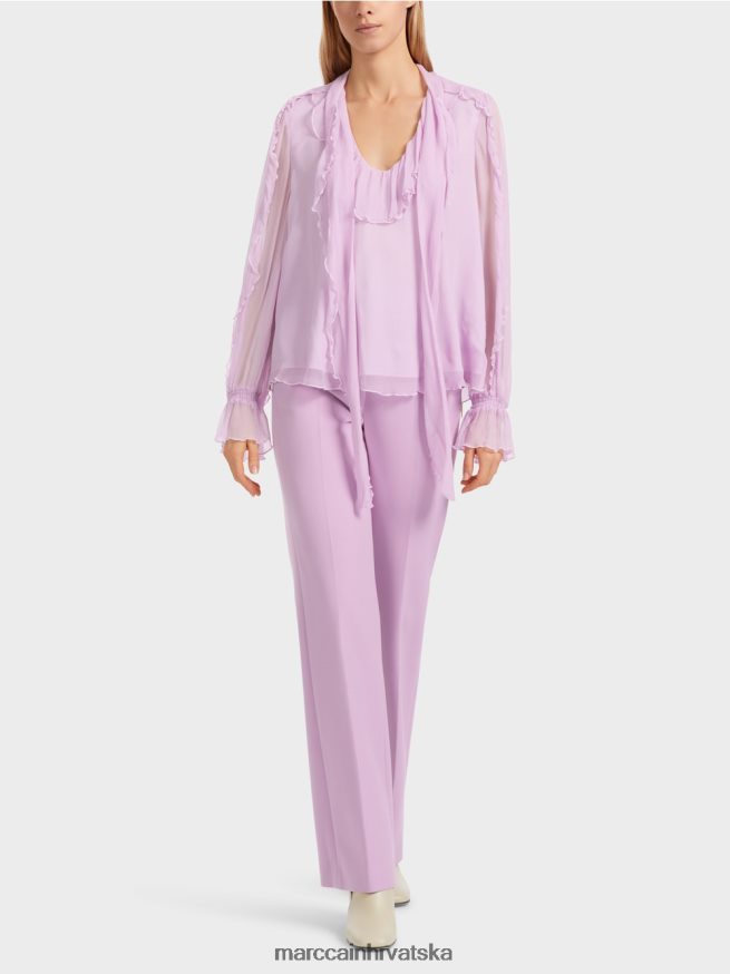 svijetle lavande Marc Cain bluza od naboranog šifona odjeća 4D66P4844