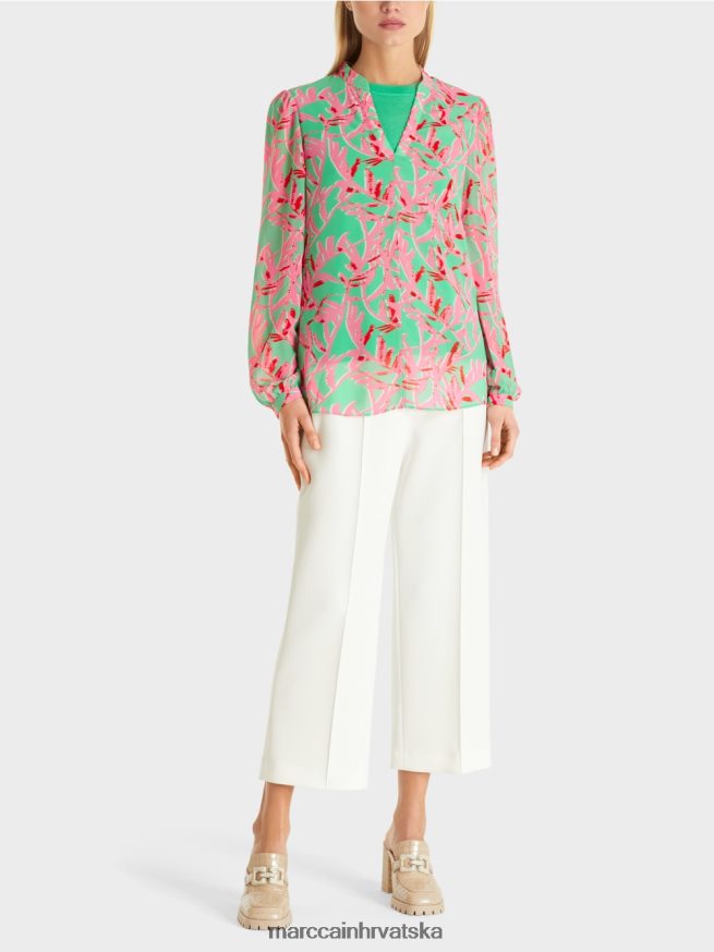 svijetli žad Marc Cain lepršava bluza odjeća 4D66P4974