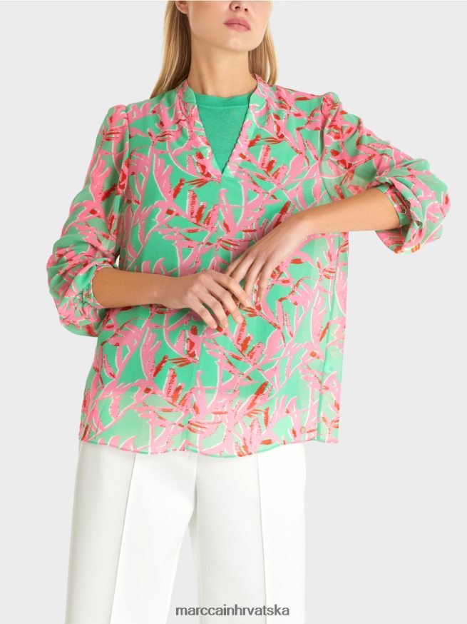 svijetli žad Marc Cain lepršava bluza odjeća 4D66P4974