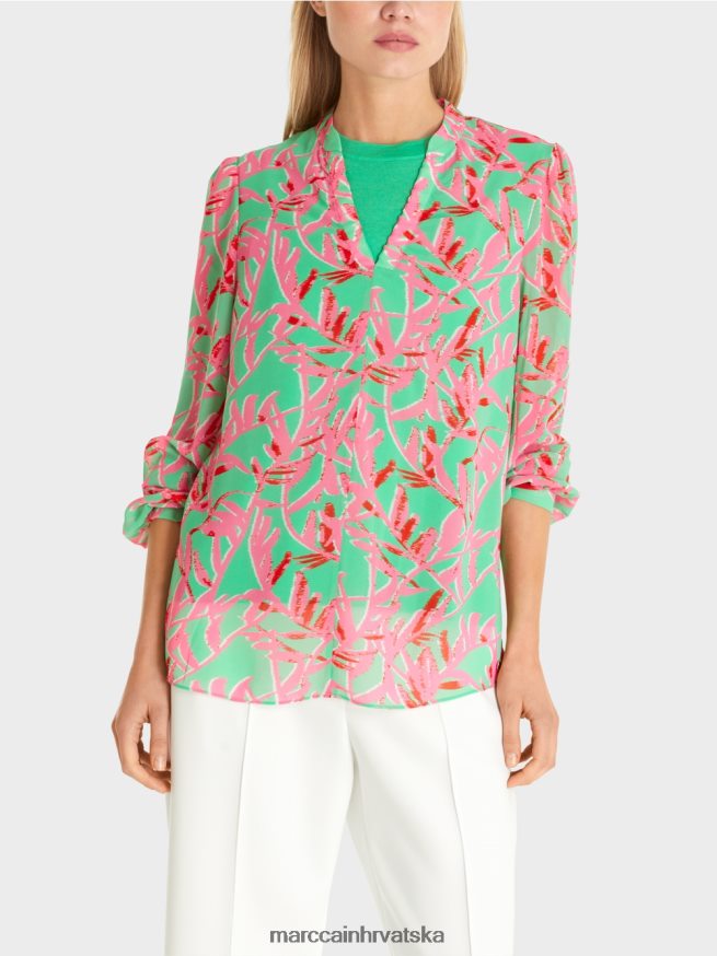 svijetli žad Marc Cain lepršava bluza odjeća 4D66P4974