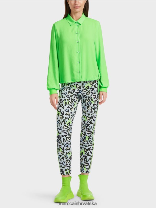 svijetlo šokantno zelena Marc Cain bluza s uzicom odjeća 4D66P4875