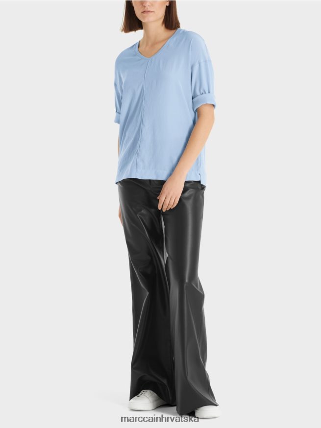 tamno ljetno nebo Marc Cain bluza s mješavinom materijala odjeća 4D66P4905