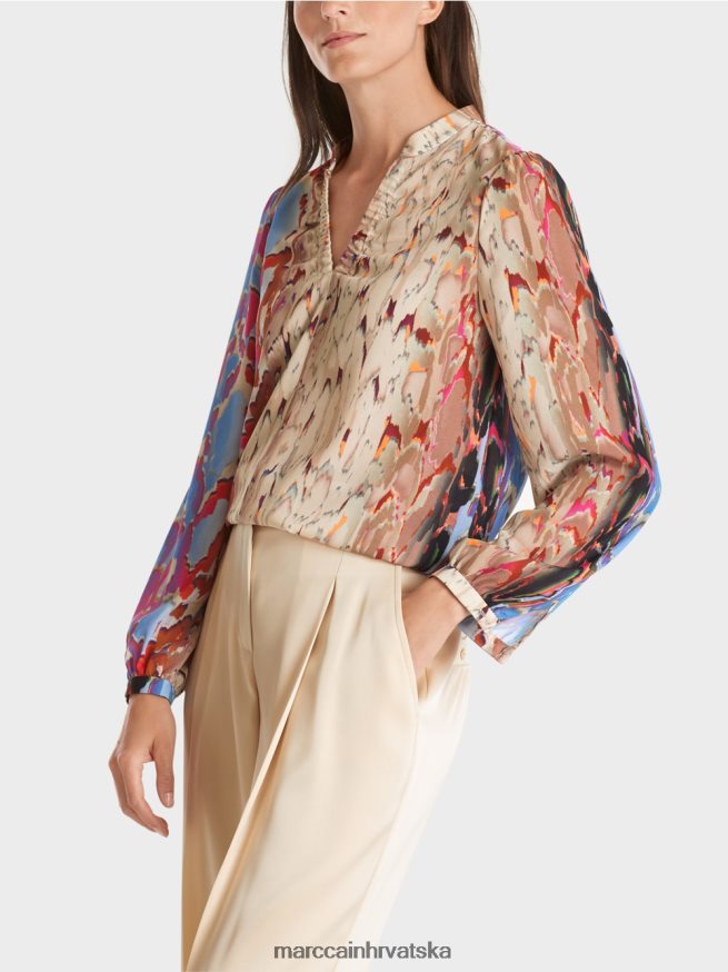 tamno ljetno nebo Marc Cain bluza s printom mix odjeća 4D66P4864