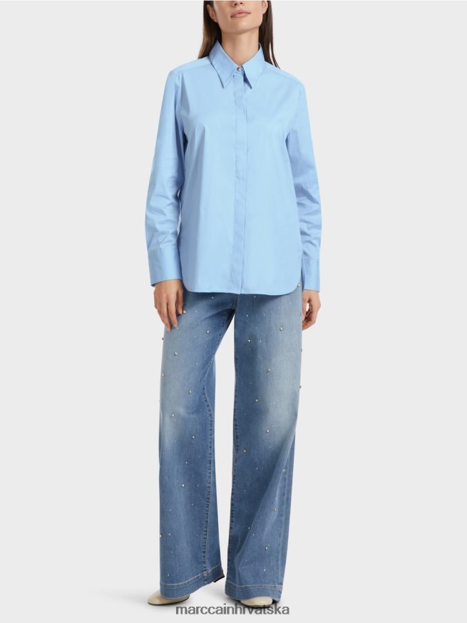 tamno ljetno nebo Marc Cain bluza s produženim leđima odjeća 4D66P4857