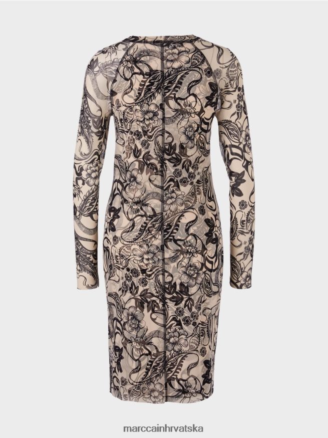 bademov cvijet Marc Cain elastična haljina od tila koja grli tijelo odjeća 4D66P41