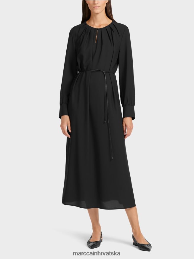 crno Marc Cain elegantna haljina retro izgleda odjeća 4D66P4130