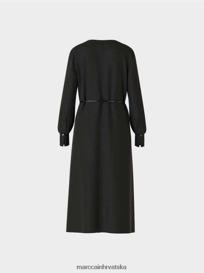 crno Marc Cain elegantna haljina retro izgleda odjeća 4D66P4130