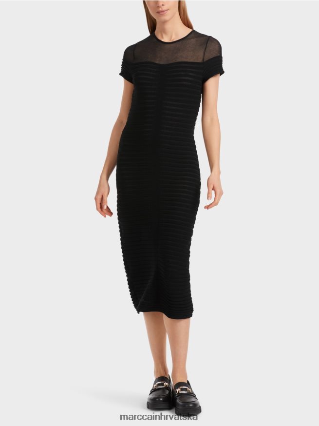crno Marc Cain figura "rethink together" haljina odjeća 4D66P410