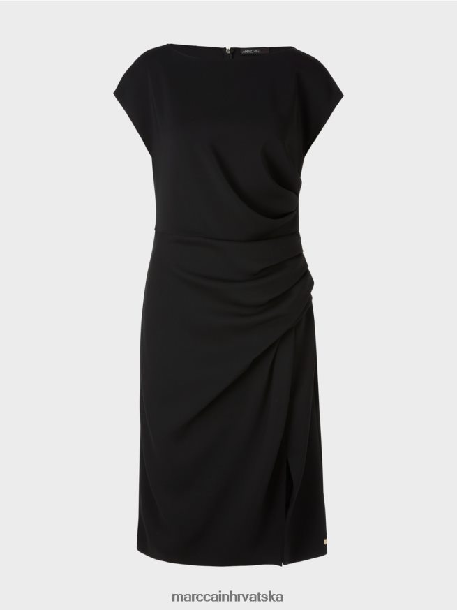 crno Marc Cain haljina na omot odjeća 4D66P446