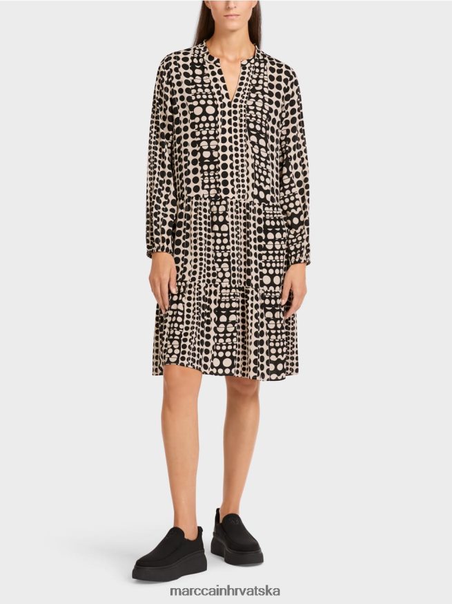 crno Marc Cain haljina od recikliranog poliestera odjeća 4D66P4134