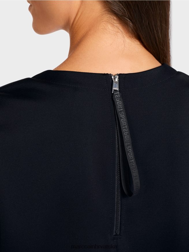 crno Marc Cain haljina od umjetne kože odjeća 4D66P4119