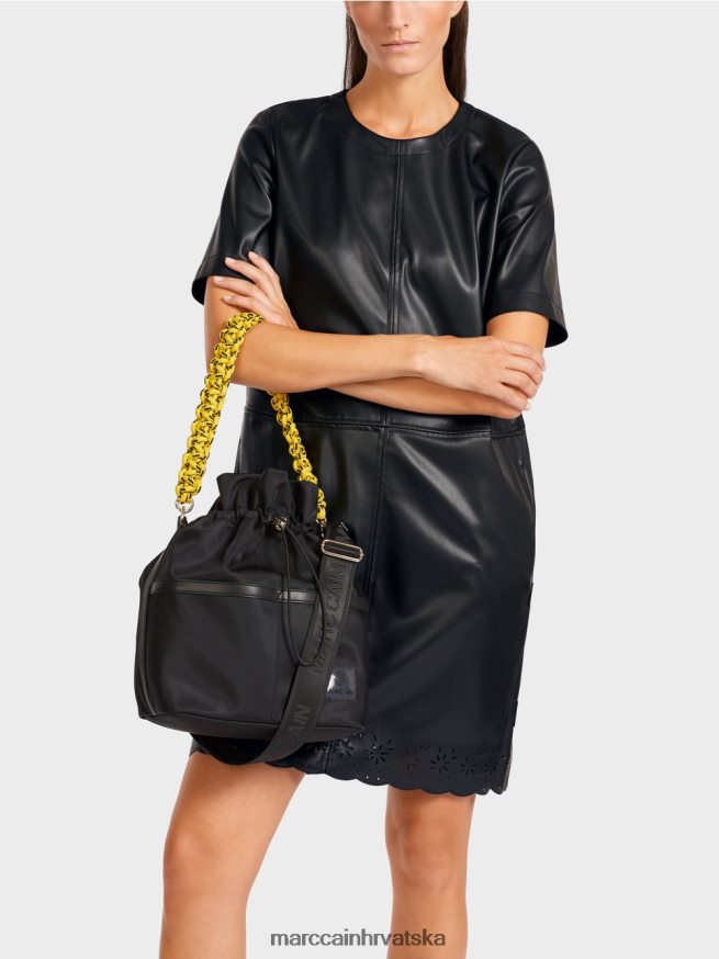 crno Marc Cain haljina od umjetne kože odjeća 4D66P4119