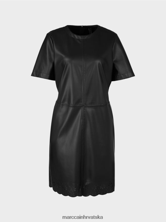 crno Marc Cain haljina od umjetne kože odjeća 4D66P4119