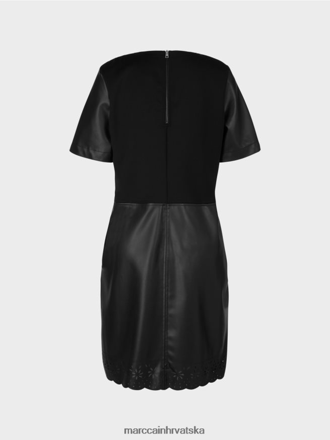 crno Marc Cain haljina od umjetne kože odjeća 4D66P4119