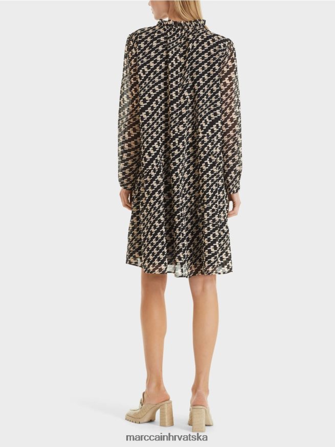crno Marc Cain haljina s grafičkim uzorkom odjeća 4D66P4126