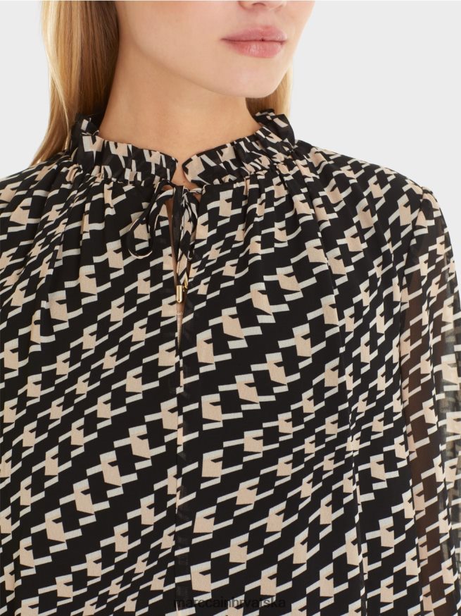 crno Marc Cain haljina s grafičkim uzorkom odjeća 4D66P4126