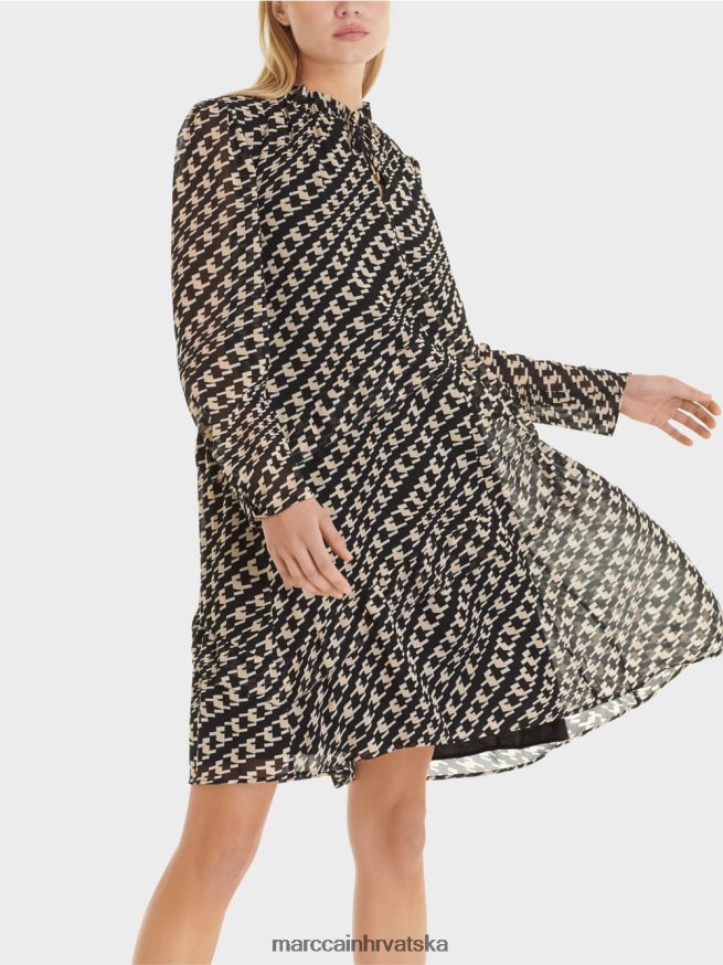 crno Marc Cain haljina s grafičkim uzorkom odjeća 4D66P4126