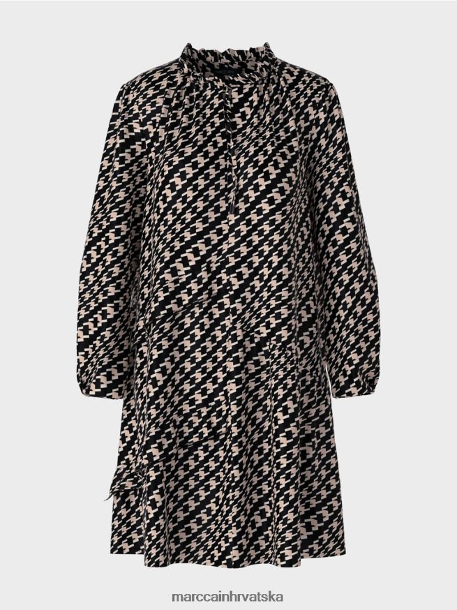 crno Marc Cain haljina s grafičkim uzorkom odjeća 4D66P4126