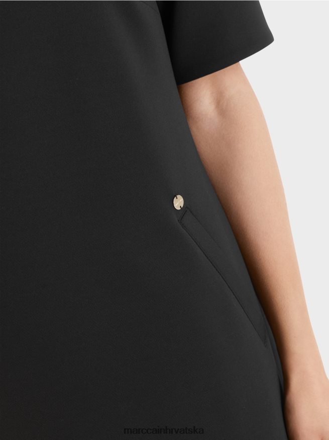 crno Marc Cain haljina s naglašenim ramenima odjeća 4D66P442