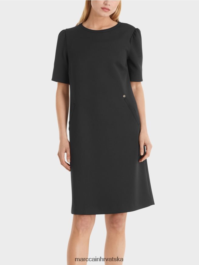 crno Marc Cain haljina s naglašenim ramenima odjeća 4D66P442