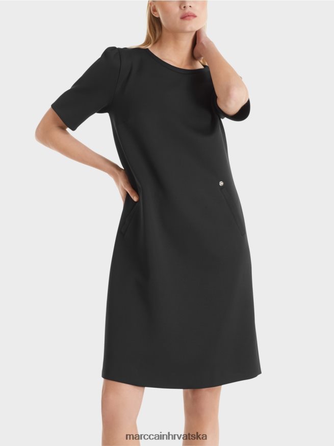 crno Marc Cain haljina s naglašenim ramenima odjeća 4D66P442