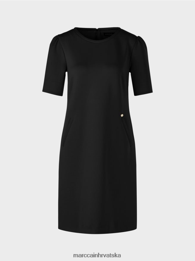 crno Marc Cain haljina s naglašenim ramenima odjeća 4D66P442