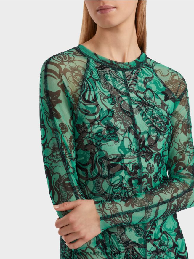 emajl Marc Cain elastična haljina od tila koja grli tijelo odjeća 4D66P44