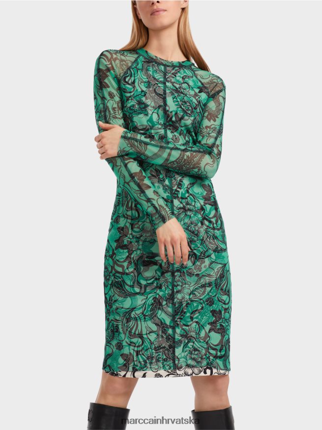 emajl Marc Cain elastična haljina od tila koja grli tijelo odjeća 4D66P44