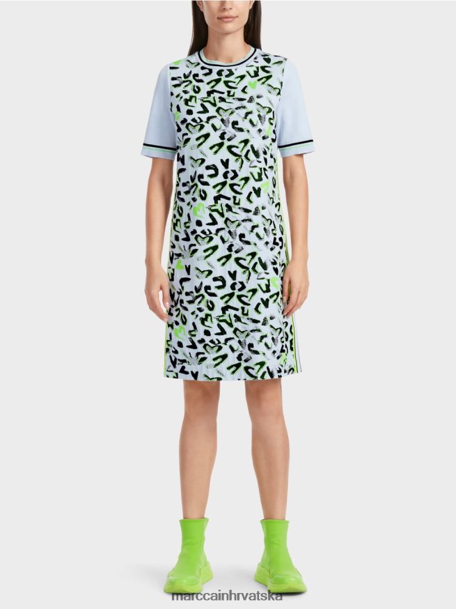 meka puderasto plava Marc Cain majica kratkih rukava "pletena u Njemačkoj odjeća 4D66P427