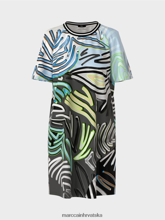 meka puderasto plava Marc Cain raglan haljina a-kroja odjeća 4D66P428