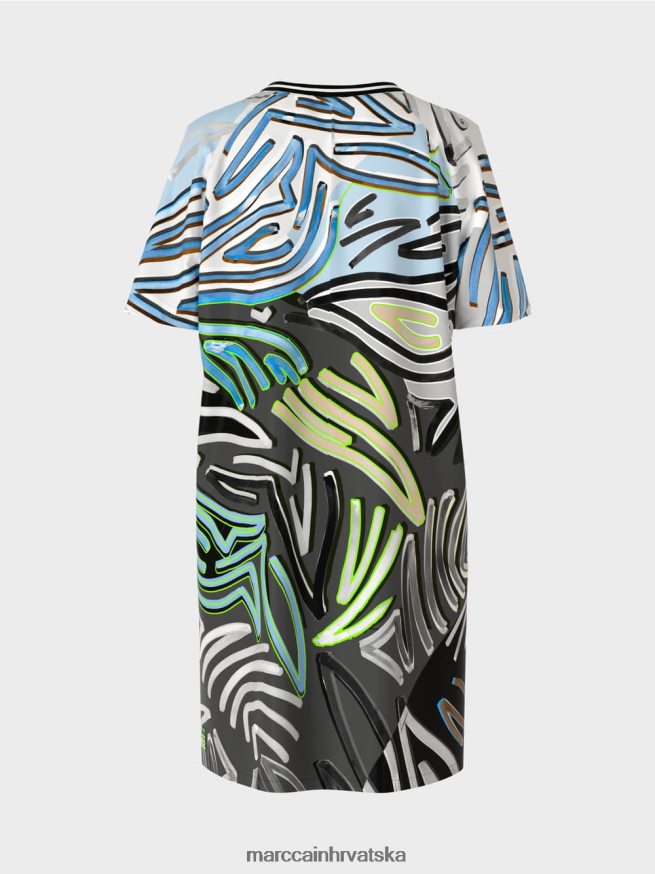 meka puderasto plava Marc Cain raglan haljina a-kroja odjeća 4D66P428