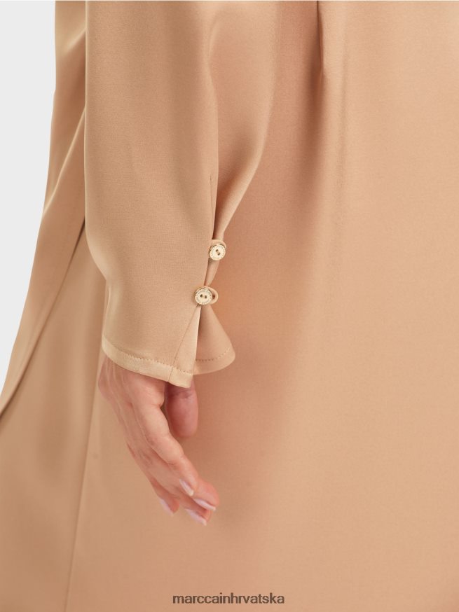 svijetle karamele Marc Cain haljina s efektom omota odjeća 4D66P420