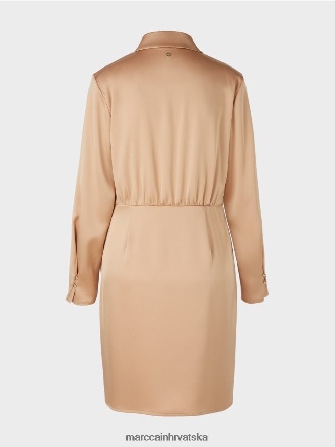 svijetle karamele Marc Cain haljina s efektom omota odjeća 4D66P420