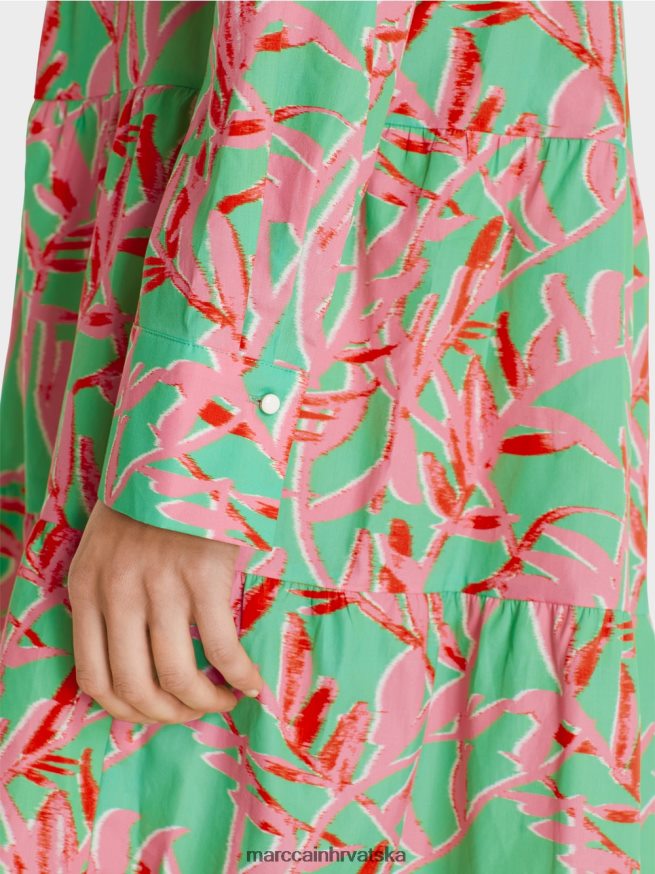 svijetli žad Marc Cain midi haljina s reverima odjeća 4D66P4108