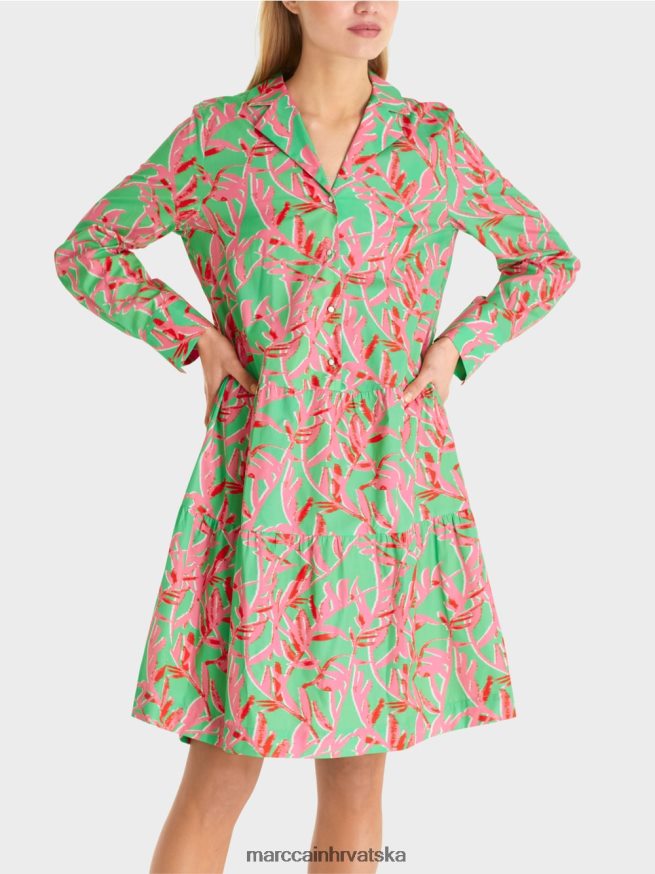 svijetli žad Marc Cain midi haljina s reverima odjeća 4D66P4108