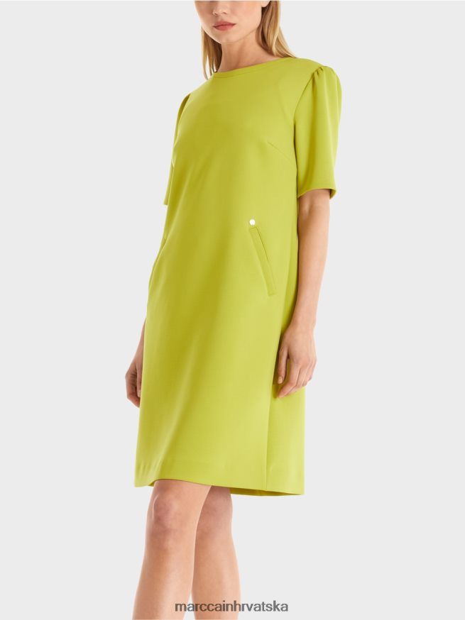 svijetlo maslinasto zelena Marc Cain haljina s naglašenim ramenima odjeća 4D66P440