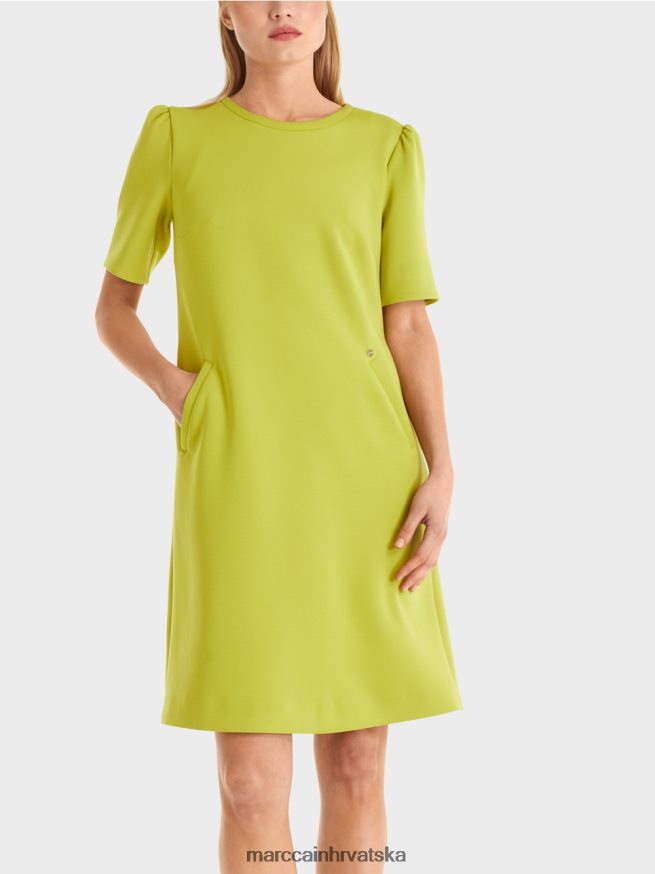 svijetlo maslinasto zelena Marc Cain haljina s naglašenim ramenima odjeća 4D66P440