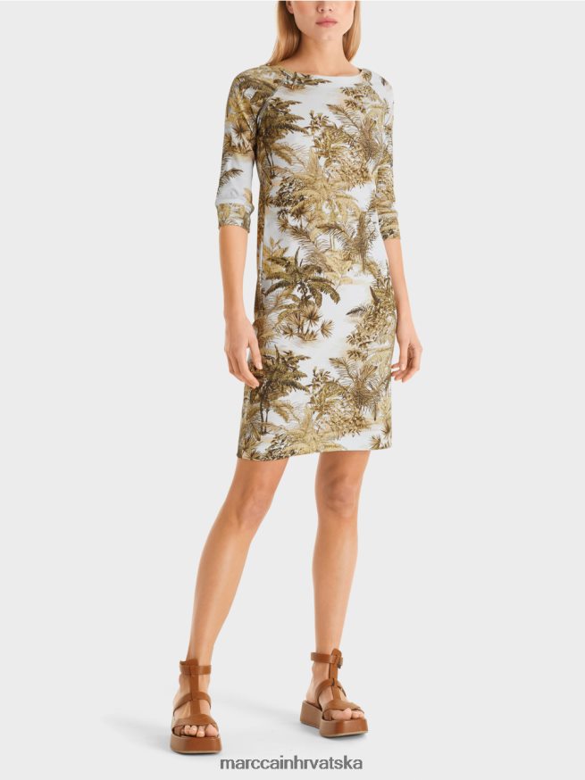 svijetlo puder plava Marc Cain pamučna rastezljiva haljina odjeća 4D66P450