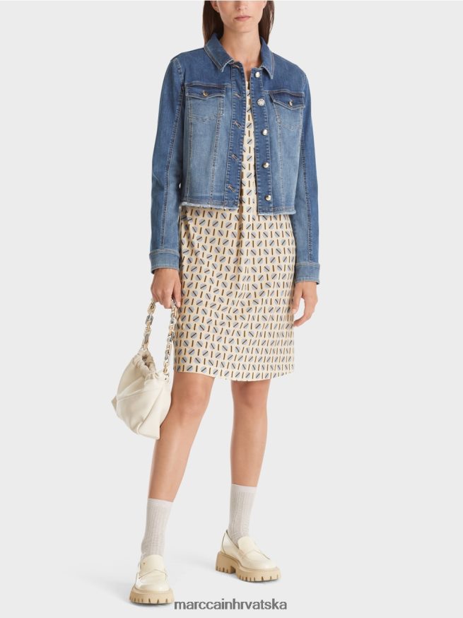 tamna krema Marc Cain haljina s printom točkica odjeća 4D66P422