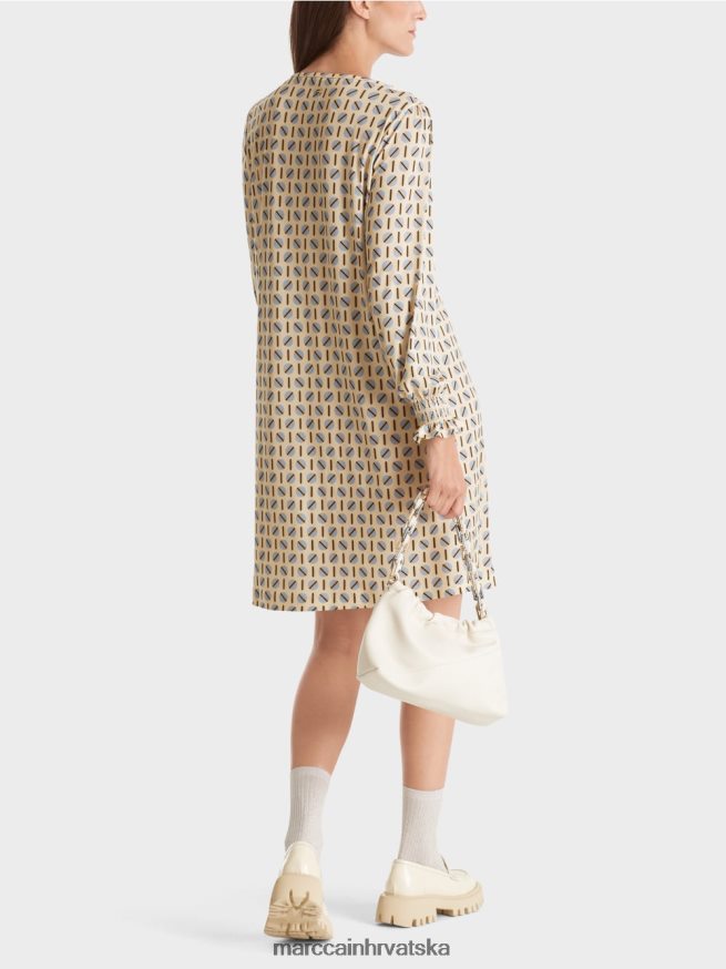 tamna krema Marc Cain haljina s printom točkica odjeća 4D66P422