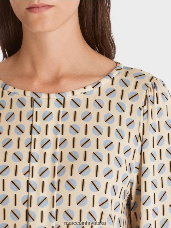 tamna krema Marc Cain haljina s printom točkica odjeća 4D66P422