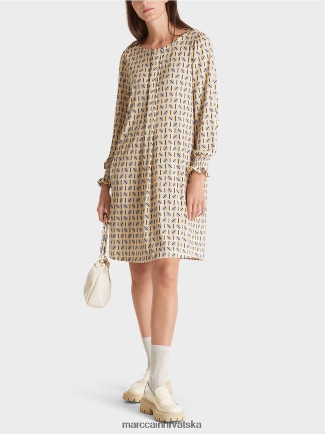 tamna krema Marc Cain haljina s printom točkica odjeća 4D66P422