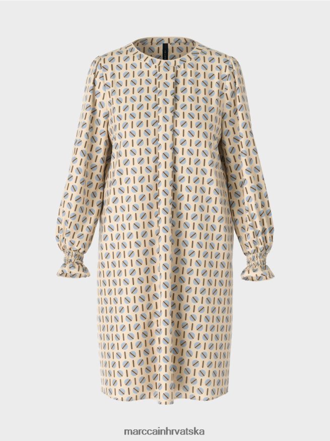 tamna krema Marc Cain haljina s printom točkica odjeća 4D66P422