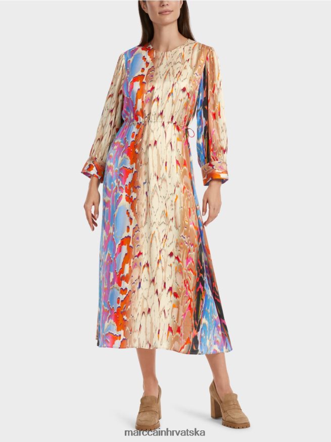 tamno ljetno nebo Marc Cain šarena svilena haljina odjeća 4D66P424