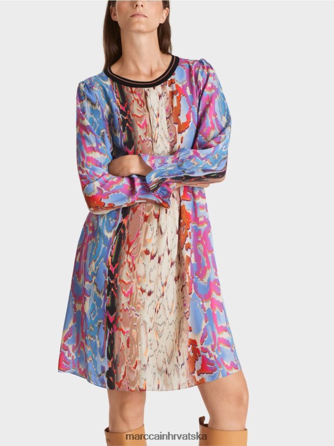 tamno ljetno nebo Marc Cain haljina s mješavinom printa odjeća 4D66P423