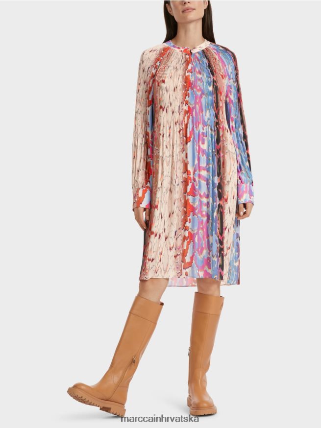 tamno ljetno nebo Marc Cain "rethink together" plisirana haljina odjeća 4D66P421