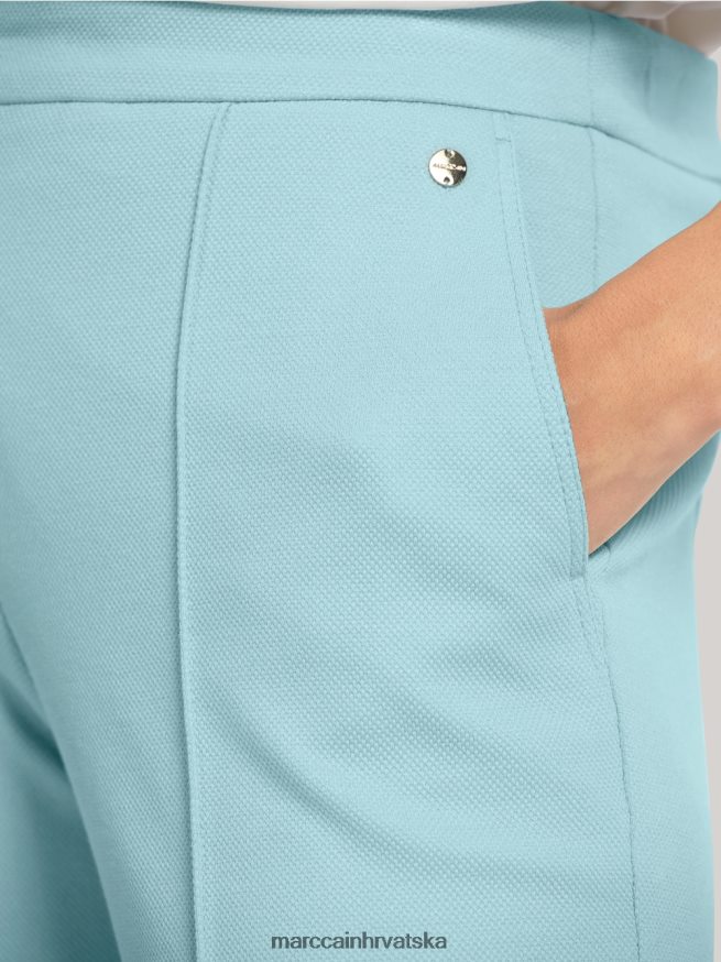 atmosferski plava Marc Cain hlače sa širokim nogavicama odjeća 4D66P4733