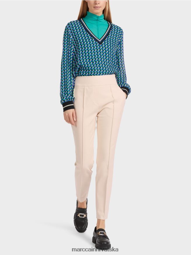 bademov cvijet Marc Cain slivene hlače s patentnim zatvaračem sa strane odjeća 4D66P4522