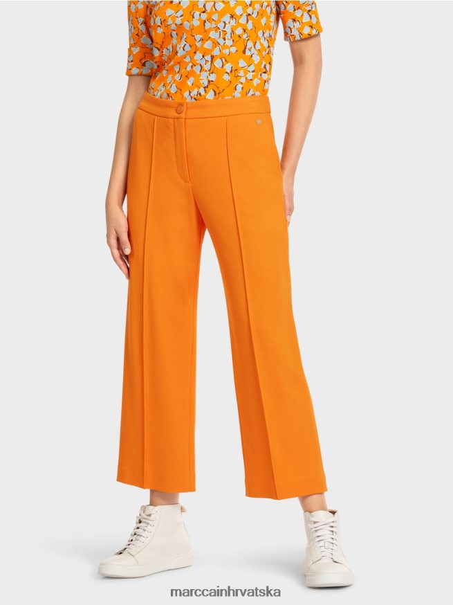 bistra narančasta Marc Cain hlače sa širokim nogavicama odjeća 4D66P4732