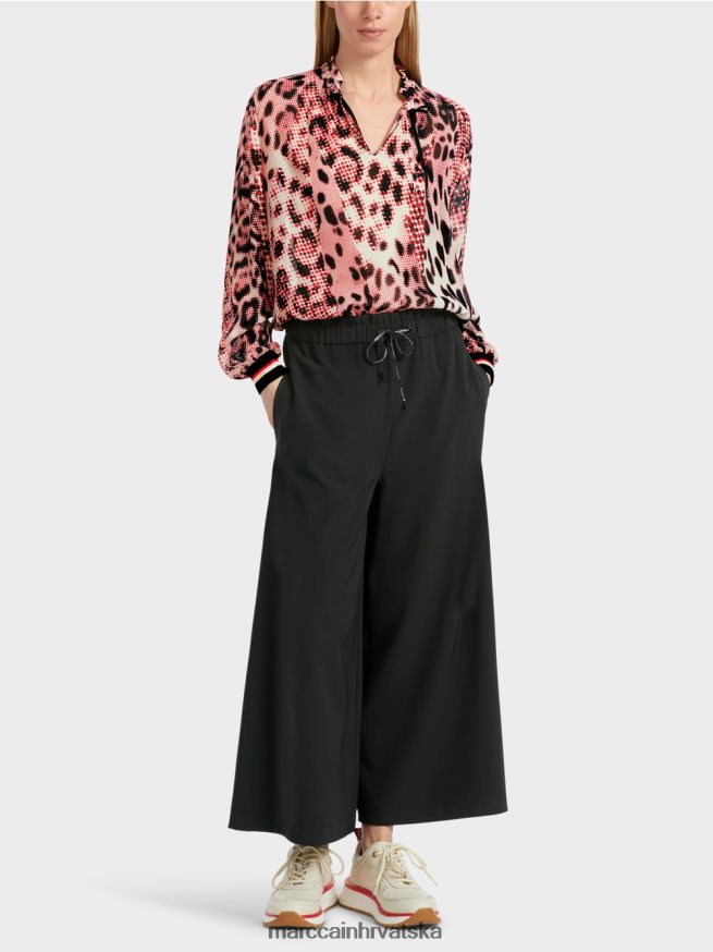 crno Marc Cain 7/8 široke hlače willmar odjeća 4D66P4539